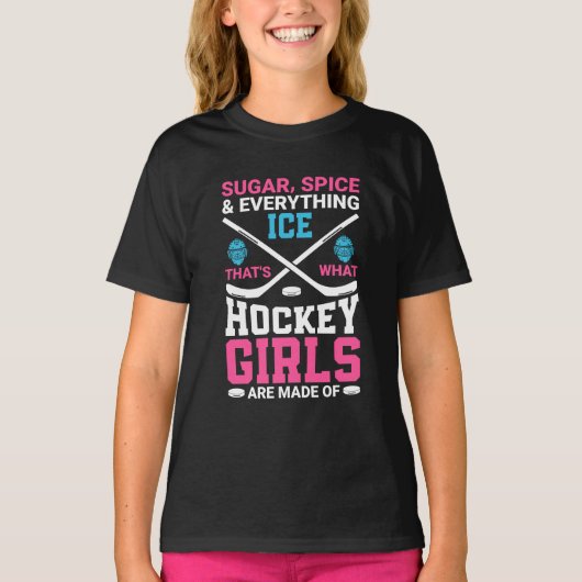 T-shirt Toutes les filles de hockey sur glace (Devant)