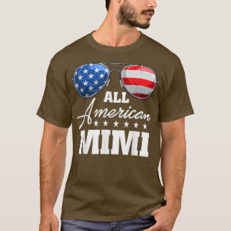 T-shirt Toutes les Mimi Grandma USA Drapeaux lunettes 4e 