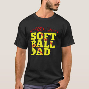 T-shirt Toutes les Star Softball Papa Fête des Pères Prése