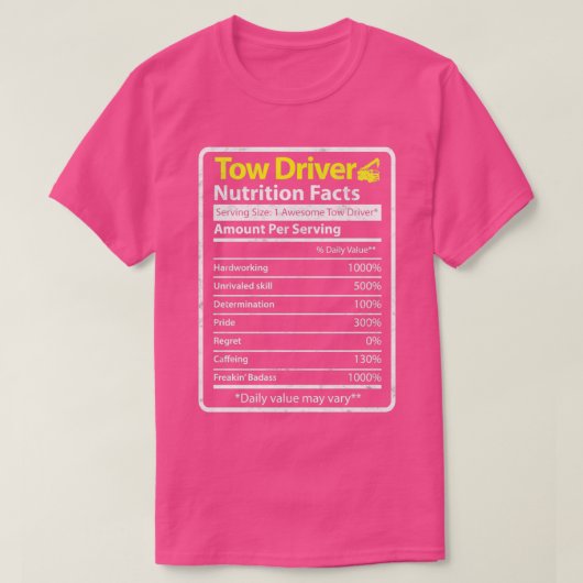 T-shirt Tow Truck Funny Éléments nutritifs 1 (Design devant)