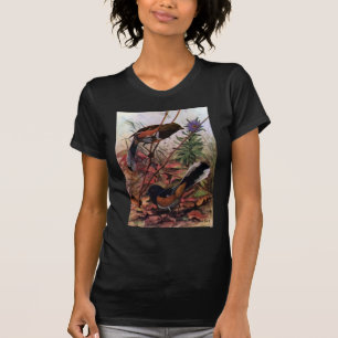 T-shirt Towhees orientaux et aster pourpre