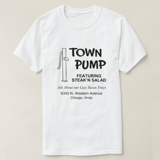 T-shirt Town Pump Restaurant, Chicago, Illinois (Design devant)