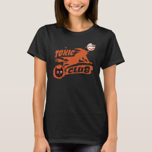 T-shirt Toxic Halloween Club Sorcière Avec Chat Effrayant 