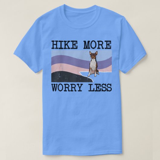 T-shirt Toy Fo Terrier Hike More Worry Less Graphic Hiking (Design devant)