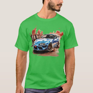 T-shirt Toyota bleu Supra Mk4