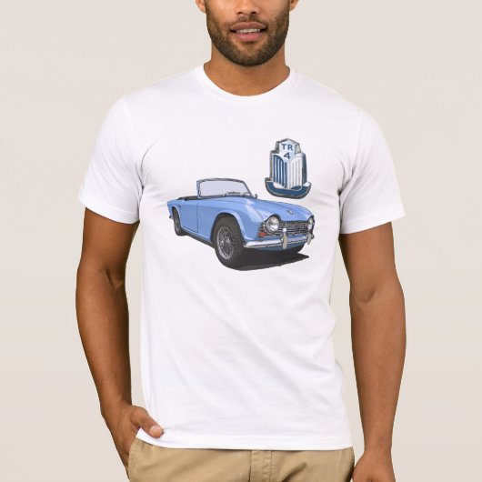 T-shirt TR4 bleu (Devant)