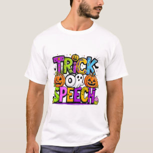 T-shirt Trace Ou Discours Halloween Professeur Fantôme Hom