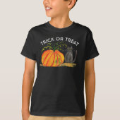T-shirt Trace ou traitement Halloween Citrouille Aquarelle (Devant)