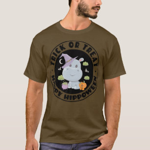T-shirt Trace ou traitement Hippopotame Halloween