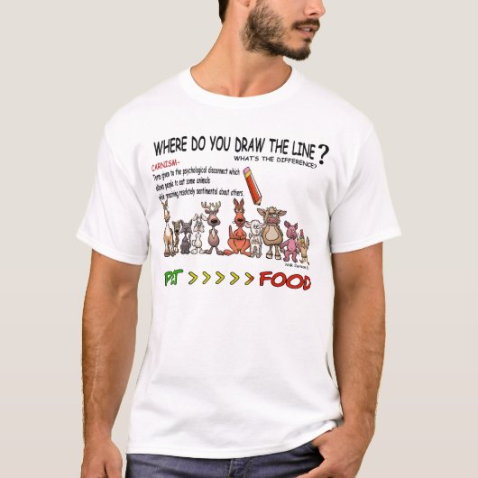 T-SHIRT TRACEZ LA LIGNE CARNISM (Devant)