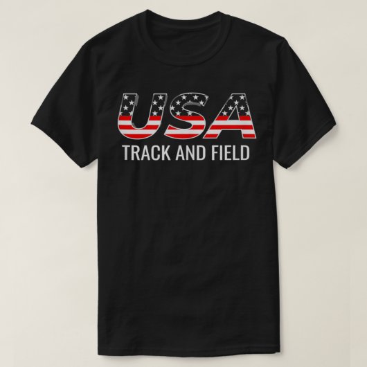 T-shirt Track and Field American Flag USA 4 juillet Patrio (Design devant)
