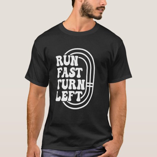 T-shirt Track And Field Running Runner Run Fast Turn Left (Devant)