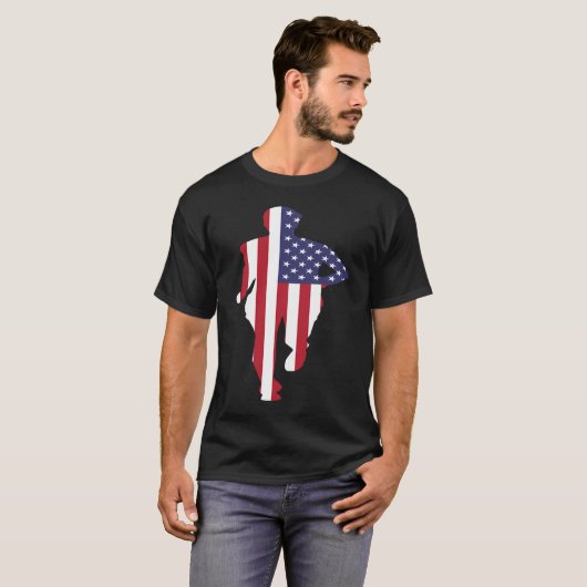 T-shirt Track and Field US Runner USA Patriotic Sprinter (Devant entier)