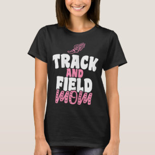 T-shirt Track & Field Mom Sports Running Fier Mère's Da
