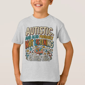 T-shirt Tract Autistique Ne Pas Écouter