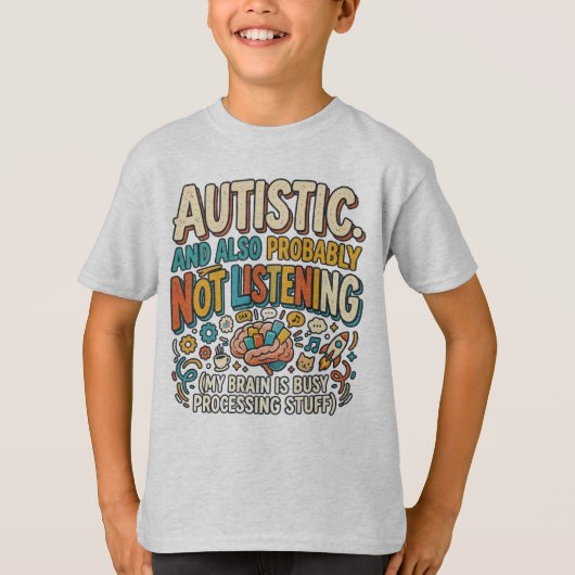T-shirt Tract Autistique Ne Pas Écouter (Devant)