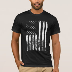 T-shirt Tracteur agricole américain Drapeau Patriotique US