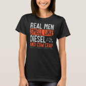 T-shirt Tracteur agricole Rancher Les vrais hommes sentent (Devant)