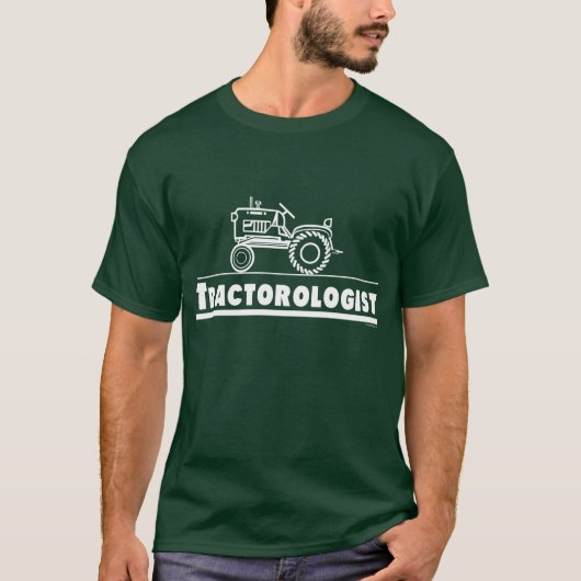 T-shirt Tracteur amusant Tractorologue humoristique Vert (Devant)