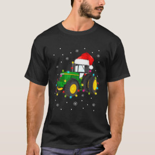 T-shirt Tracteur Arbre de Noël Jeu de Noël Lumières Pyjama