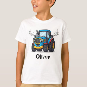 T-shirt Tracteur Bleu Musical Mignon qui Chante