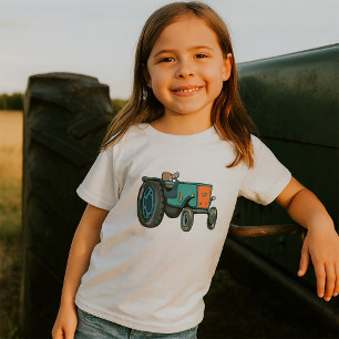 T-shirt Tracteur Bleu Vintage Vie de Ferme