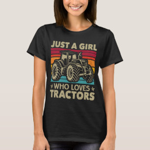 T-shirt Tracteur cool Aime Juste Une Fille Qui Aime Les Tr