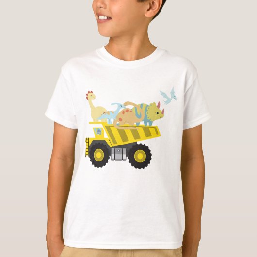 T-shirt Tracteur de dinosaure sympa Retour à l'école (Devant)