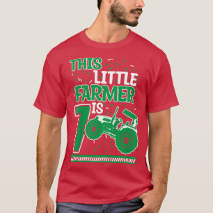 T-shirt Tracteur de garçon de 7 ans petit agriculteur 7e a
