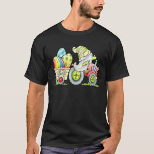 T-shirt Tracteur de Pâques Gnome Farm Oeufs Lapin Lapin La