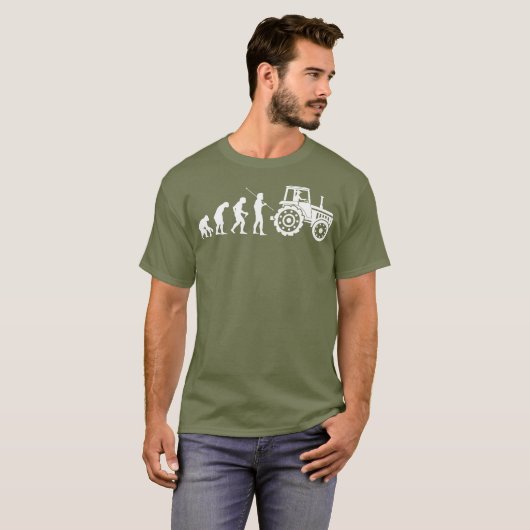 T-shirt Tracteur d'évolution don agriculture agricole (Devant entier)