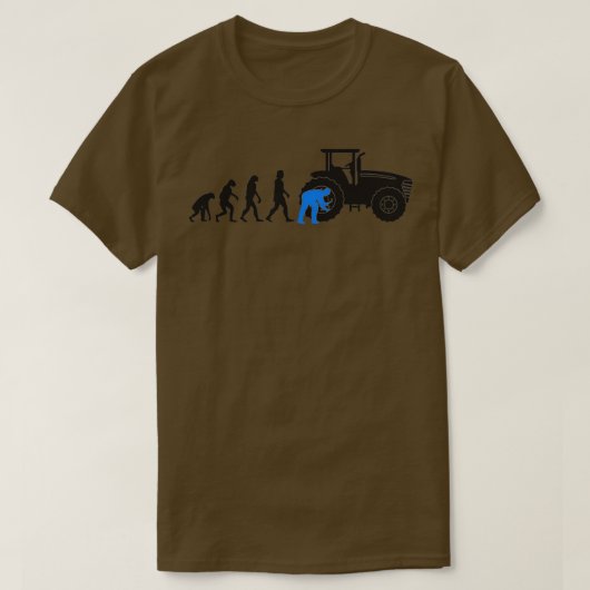T-shirt Tracteur d'évolution mécanique des machines agrico (Design devant)