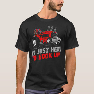 T-shirt Tracteur Drôle De Remorquage JE SUIS JUSTE ICI POU