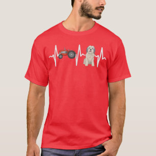 T-shirt Tracteur fermier polonais Lowland Sheepdog Heartbe