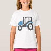 T-shirt Tracteur gris bleu (Devant)
