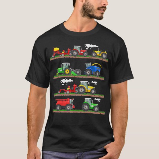 T-shirt Tracteur moissonneuse agricole (Devant)