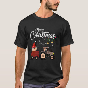 T-shirt Tracteur Noël Funny Farman Noël avec arbre