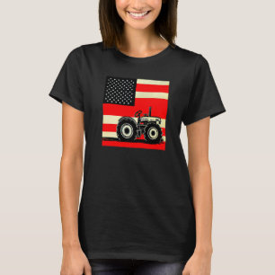 T-shirt Tracteur patriotique vintage dans une ferme avec u
