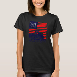 T-shirt tracteur patriotique vintage sur une ferme - Ameri