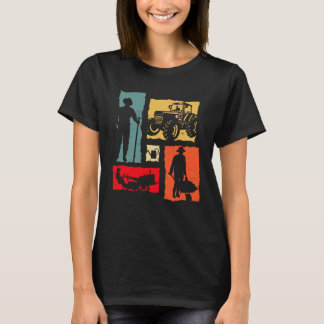 T-shirt Tracteur Rétro Agriculteur Agriculture Rétro