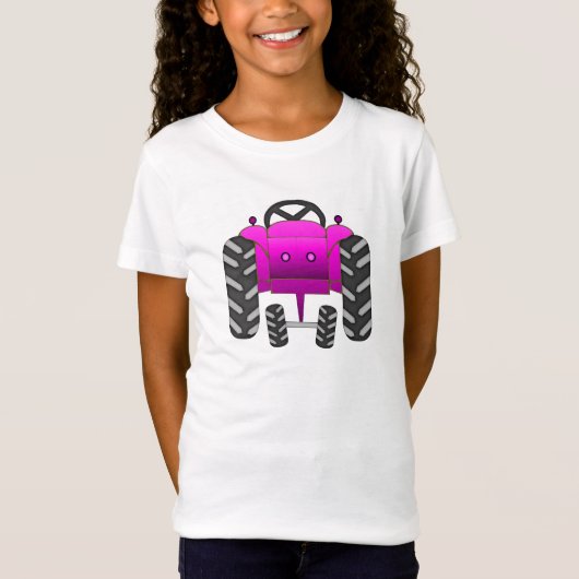 T-Shirt Tracteur rose (Devant)