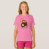 T-shirt Tracteur rouge de putt de putt (Devant entier)