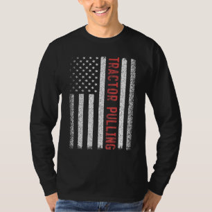 T-shirt Tracteur tirant le drapeau américain 4 juillet Coo
