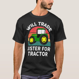 T-shirt Tracteur Toddler Garçon Hommes Vont Échanger Soeur