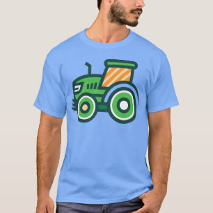 T-shirt Tracteur vert - Illustration vectorielle de véhicu