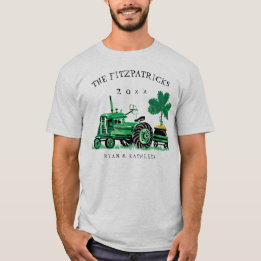 T-shirt Tracteur vintage Green Farm St. Patrick's Day