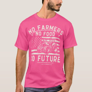 T-shirt Tracteurs Agricoles Drapeau Usa Pas De Paysans Pas
