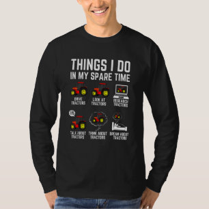 T-shirt Tracteurs Choses que je fais pendant mon temps lib