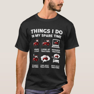 T-shirt Tracteurs Drôle Aime 6 Choses Que Je Fais Dans Mon