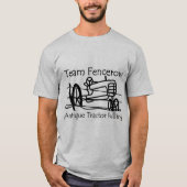 T-shirt Traction antique de tracteur de Fencerow d'équipe (Devant)